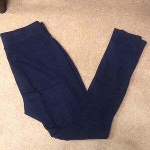 Lands End Serious Sweats Fleece Lined Pocket Leggings - Navy Blue